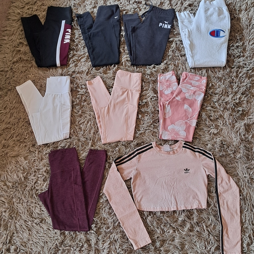 Victoria’s Secret PINK Aerie AE Champion Adidas Legging & Top Bundle Size XS/S